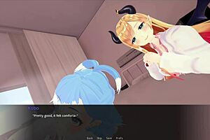 Adult cartoon with 3D animation and interracial action