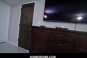 Step-sister gets pounded instead of going out, wild!