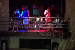 Beautiful amateur gay scene in a nightclub