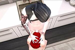 My goth girlfriend in The Sims 4, a futa adventure (Part 1)