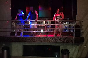 Beautiful amateur gay scene in a nightclub
