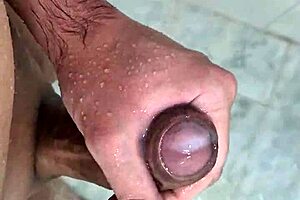Steamy shower scene with a hot gay amateur