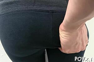 POV teen sex with rough and wet action