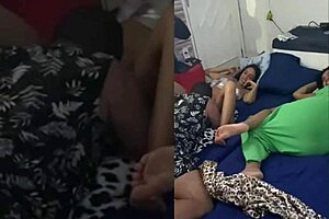 Three women have a bisexual group sex with two men at a friend’s house
