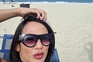 Hot anal sex at Copacabana Beach with XV Red and friends