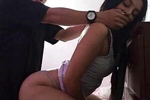 Hot milf girlfriend seduces me while babysitting and gets fucked in missionary position