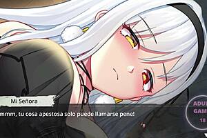 Hentai game with witch theme, naked gaming and commented gameplay