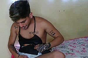 A solo performance from a 21-year-old man with a pink penis