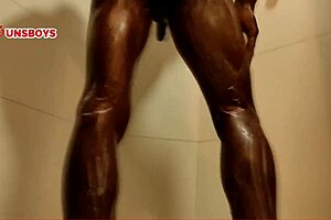 Straight black guy gets a shower at his gay friend’s house