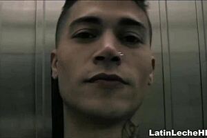 Young Latino twink's first gay sex with a stranger