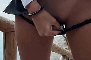 Outdoor naughty teen gets her pussy licked deeply outdoors