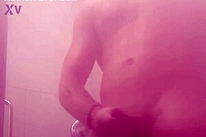 Muscle up and masturbate in the shower for the best pleasure