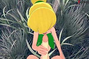 Tinker Bell grows up and I take the opportunity to fuck while another fairy watches Peter Pan short. Watch more on Red