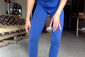 Steamy ginger MILF teases with wet nipples and ass