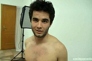 Straight boy gets his first gay experience with a Czech stud