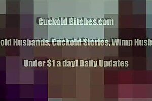 A bisexual slave serves his mistress by sucking up her cum from her wet pussy in a BDSM scene