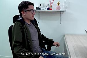 Nerd gets classmate's big dick in wet pussy in classroom