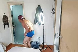 My brother watches me and my boyfriend have gay sex with a third man