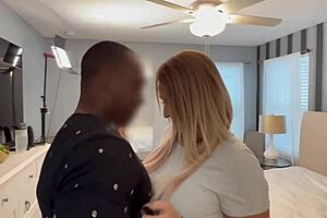 Blonde wife gets a hard cock in her pussy