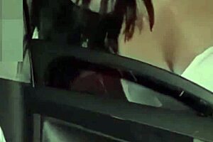 There is a hand job with a stranger through a car window