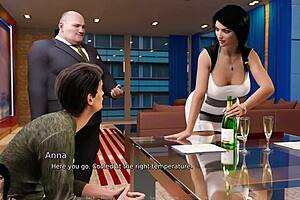 3D game with rough sex and creampie in comic style