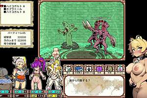Realistic gameplay with sex and dungeon exploration in a hentai game