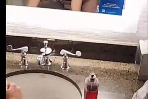 Petite teen gets monster cock in hotel bathroom hookup