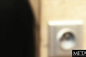 Asian hottie gets a quickie in the bathroom