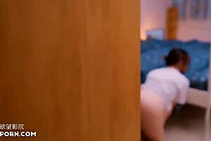 A Chinese girl becomes a sex toy to save her boyfriend from debt in a homemade AV drama