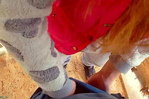 Public self-pleasure ends up in a wet and messy affair