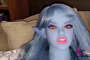 Rough pussy fuck with my pink lip sex doll