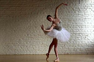 Small-titted teen Annett A in sensual nude dance