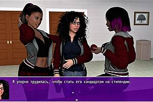 3D animated college adventure with big tits and big ass angels
