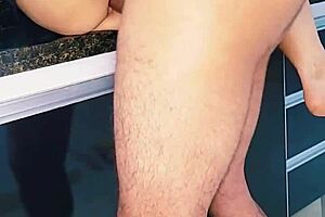 Making love to a blonde in the piazza and ejaculating inside her vagina