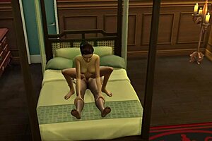 Horny housewife in hot scene with neighbor