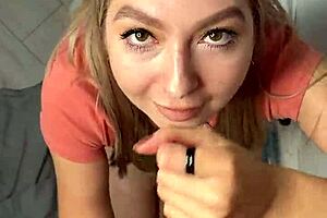 Russian teen's handjob game weakens in day 34 challenge