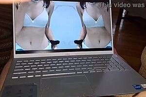 Alondra’s big cock masturbation scene ends with a facial
