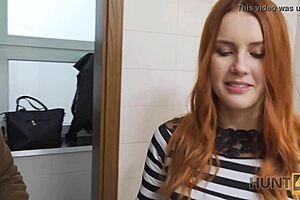 Wife watches as red-haired teen gets fucked in public