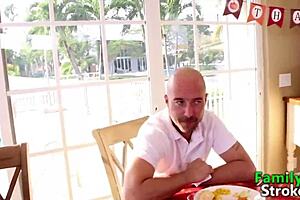 Stepsons give thanks by fucking my girlfriend on Thanksgiving