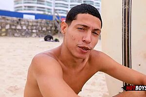 Intense anal sex with a surfer dude in a POV video