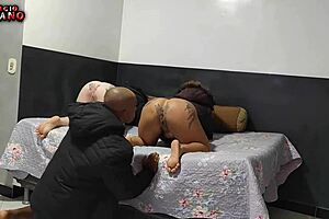 Big tits and anal sex in the bedroom with an anal creampie