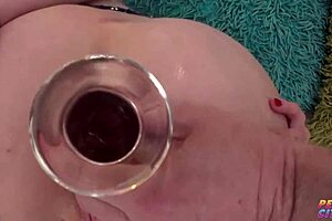Anna De Ville has natural and beautiful breasts and she gets to experience double penetration with three men