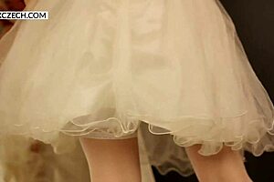 Young Czech girl opens her legs for a hot solo dance performance