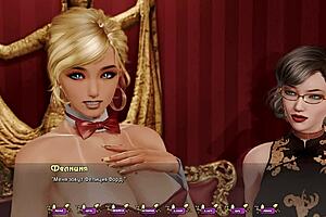 Beautiful game with a blonde babe in 3D environment