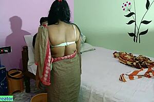 Big tits bouncing while hot bhabhi gets fucked by friend in bedroom