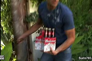 Two gay men have rough sex with a big cock
