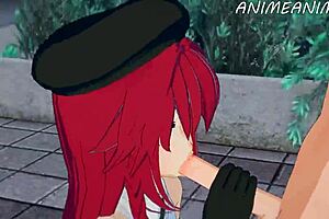 Hentai and cartoon mix with 3D animation