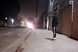 Gay Latino with a nice ass offering anal sex on the street