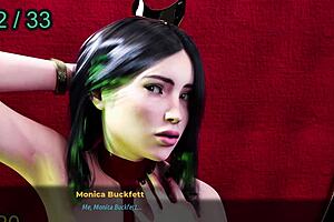 Beautiful Monica in a comic photoshoot