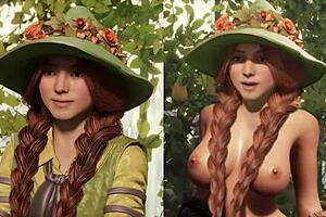 Original and uncensored comparison of animated and real breasts